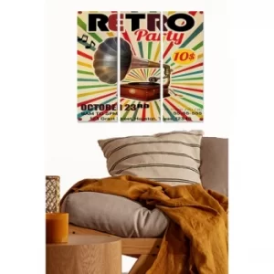 Image of MDF446577499 Multicolor Decorative MDF Painting (3 Pieces)