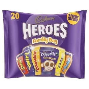 Image of Cadbury Heroes 278g Treat Sized Assorted Chocolates in a Family Bag 1