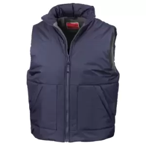 Image of Result Fleece Lined Bodywarmer Water Repellent Windproof Jacket (S) (Navy Blue)