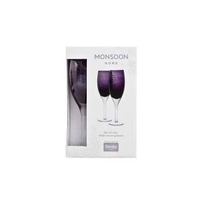 Image of Denby Monsoon Cosmic White Wine Glass Pack Of 2