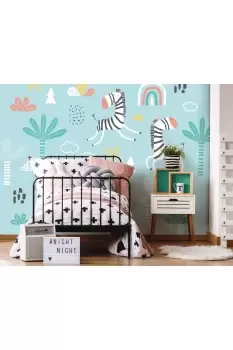 Image of Dancing Zebras Wall Mural