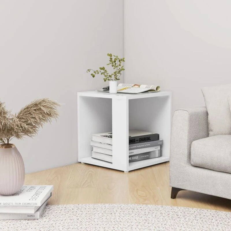 Image of VIDAXL Side Table White 33x33x34.5cm Engineered Wood Vidaxl 8720286649640