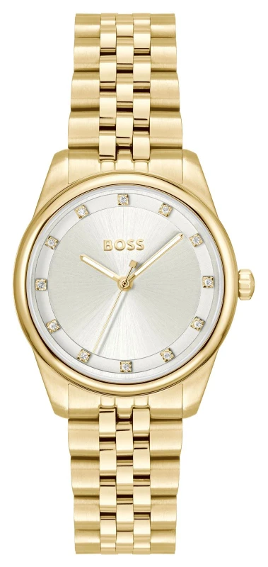 Image of BOSS 1502810 GRACEFUL PRECIOUS (32mm) Silver Dial / Gold PVD Watch