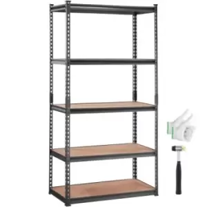 Image of VEVOR Storage Shelving Unit, 5-Tier Adjustable, 2000 lbs Capacity, Heavy Duty Garage Shelves Metal Organizer Utility Rack, Black, 36" L x 18" W x 72"