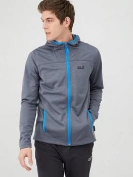 Image of Jack Wolfskin Horizon Hooded Fleece Jacket - Grey