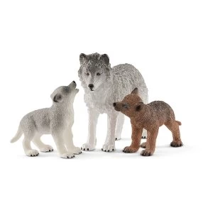 Image of Schleich Wild Life - Mother Wolf With Pups