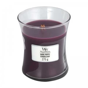Image of WoodWick Dark Poppy Medium Jar Candle 275g
