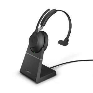 Image of Jabra Evolve2 65 USB-A MS Mono Headset with Charging Stand