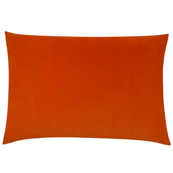 Image of Contra Velvet Cushion Tangerine, Tangerine / 40 x 60cm / Polyester Filled