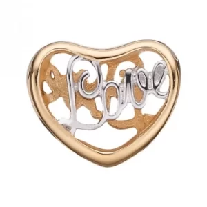 Image of Ladies Christina Gold Plated Sterling Silver Love Bead Charm