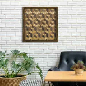 Image of TAH006 Brown Decorative Framed MDF Painting