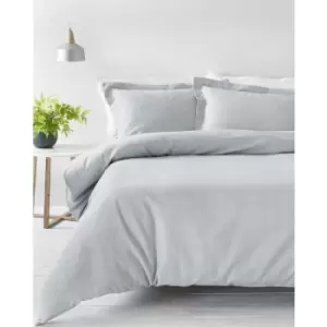 Image of Linen Yard Waffle Duvet Cover Set (Double) (Silver) - Silver