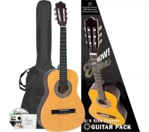 Image of ENCORE ENC34OFT Classical Guitar - Natural, Yellow