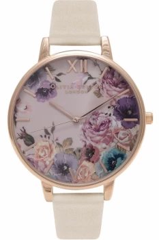 Image of Ladies Olivia Burton Vegan Friendly Enchanted Garden Nude & Rose Gold Watch OB16VE07