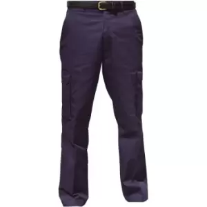 Image of Warrior Mens Cargo Workwear Trousers (40/L) (Harbour Navy) - Harbour Navy