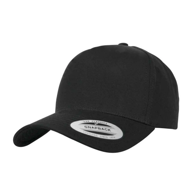 Image of Flexfit Womens 5 Panel Snapback Classic Baseball Cap in Black Female One Size