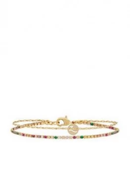 Image of Accessorize Z Rainbow Layer Bracelet - Multi