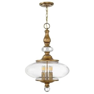 Image of 5 Light Ceiling Pendant Brass, E14