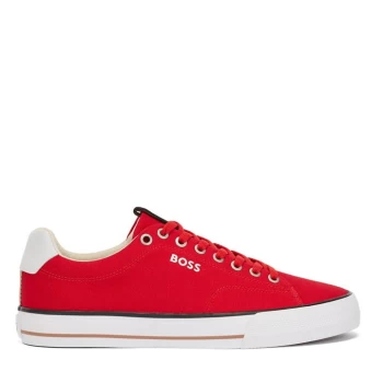 Image of Boss Aiden Tenn Canvas Trainers - Red