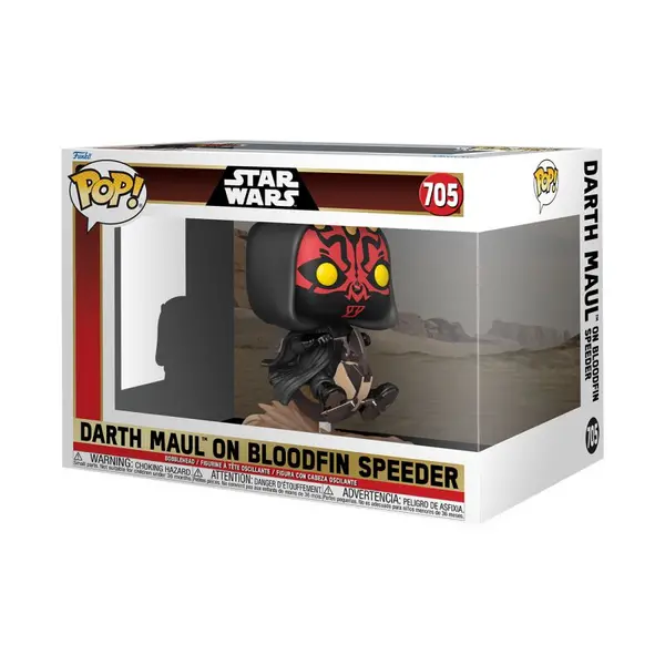 Image of Star Wars Episode I - The Phantom Menace - Darth Maul on Bloodfin Speeder (Pop! Ride Deluxe) Vinyl Figurine 705 Funko Pop! multicolour Onesize Unisex