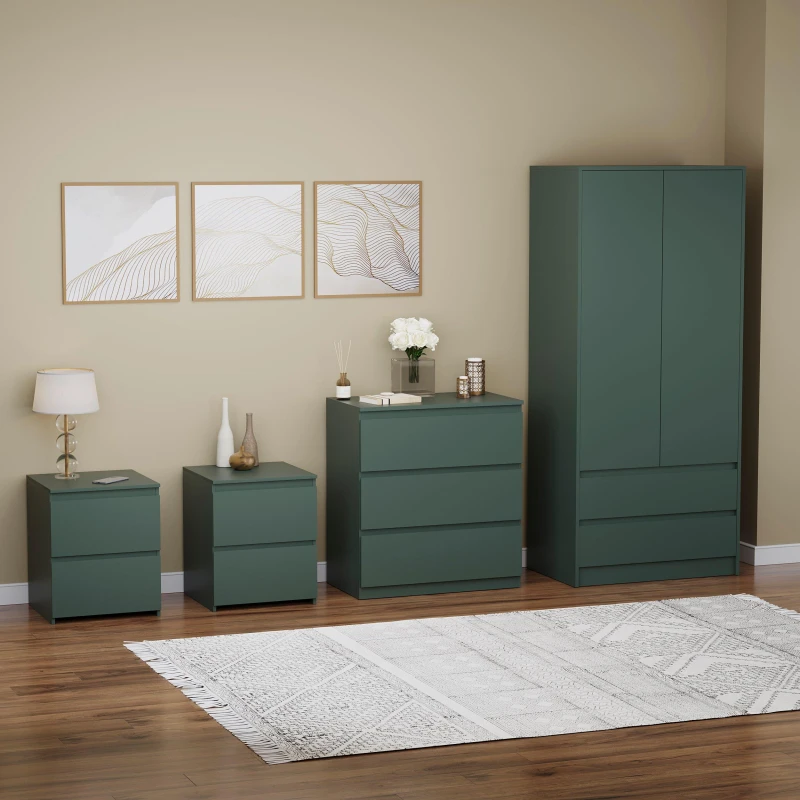 Image of Lassic Vida Designs 4 Piece Denver Bedroom Set 1 Jasper Green unisex One Size