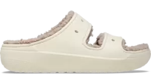 Image of Crocs Classic Cozzzy Sandals Unisex Bone / Mushroom W4/M3