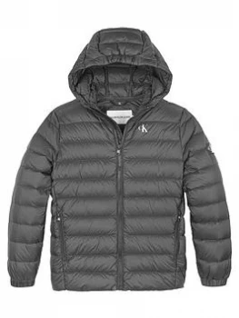 Image of Calvin Klein Jeans Boys Light Down Jacket - Black, Size Age: 12 Years