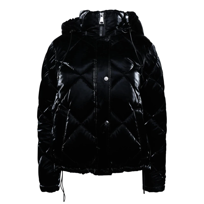 Image of DKNY Zpfrt Diamond Quilted Jacket Black female S