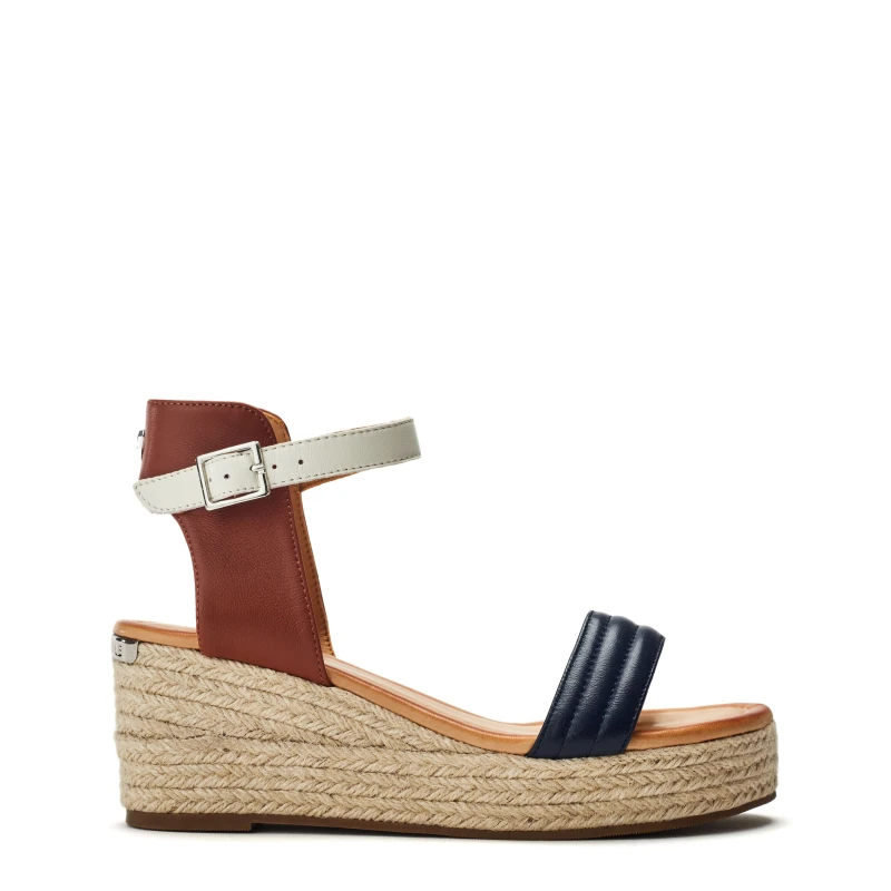 Image of Moda In Pelle Womens 'Kolanthia' Leather Wedges in Navy Size: 3 Navy Female 3