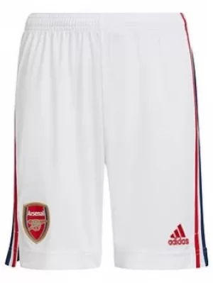 Image of adidas Arsenal Junior 20/21 Home Short, White, Size 13-14 Years