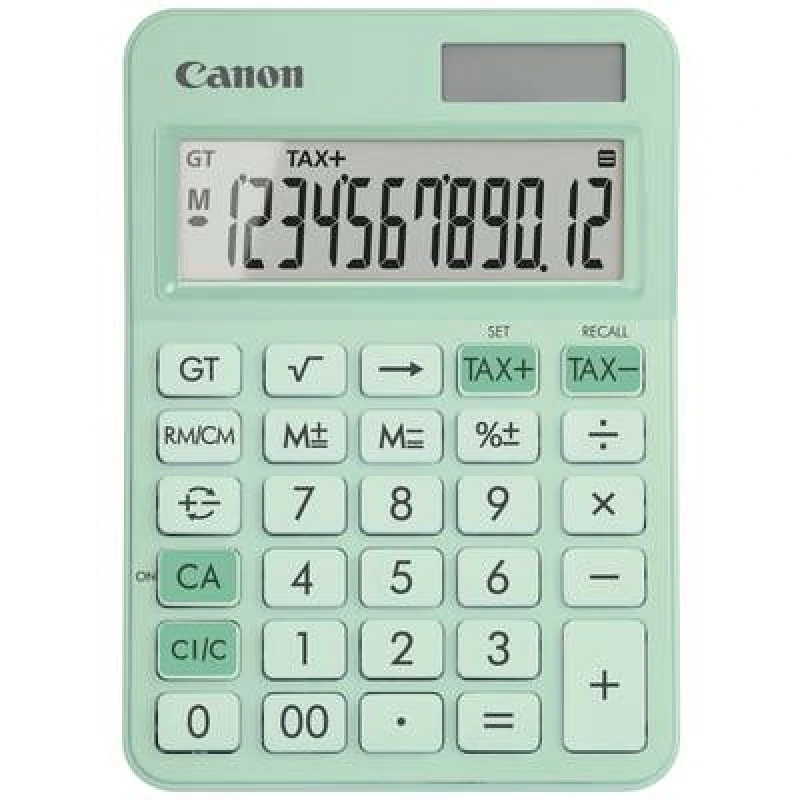 Image of Canon LS-125KB-GR Pocket calculator Green Display (digits): 12 battery-powered, solar-powered (L x W x H) 147 x 106 x 25mm 80-100001