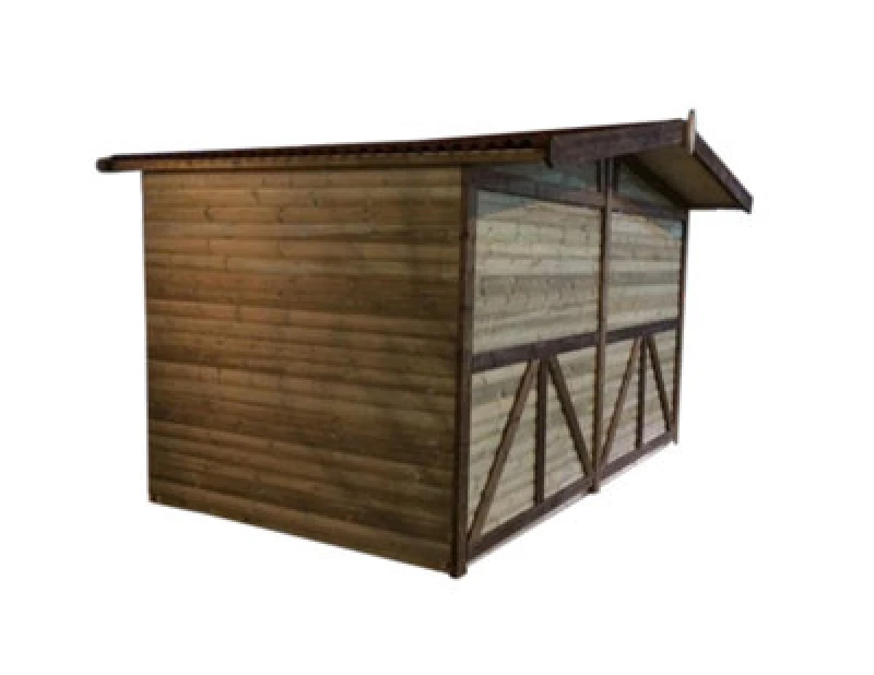 Image of Churnet Valley Garden Furniture Ltd 4M X 2.4M Standard Chalet - Timber - L282 X W430 X H262cm - Minimal Assembly Required