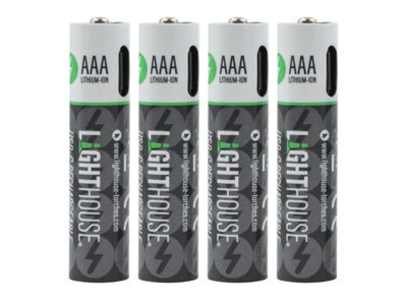 Image of Lighthouse USB-C Rechargeable Li-ion AAA Battery Pack of 4 BATUSBAAA