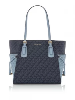 Image of Michael Kors Voyager signature tote bag Blue Multi