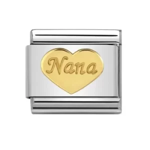 Image of Nomination CLASSIC Gold Symbols Nana Heart Charm 030162/43