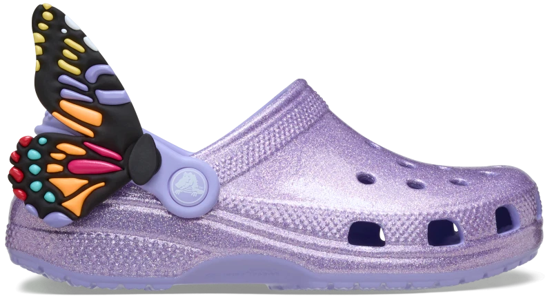 Image of Crocs Kids Toddler Classic IAM Butterfly Clogs Mystic Purple C4