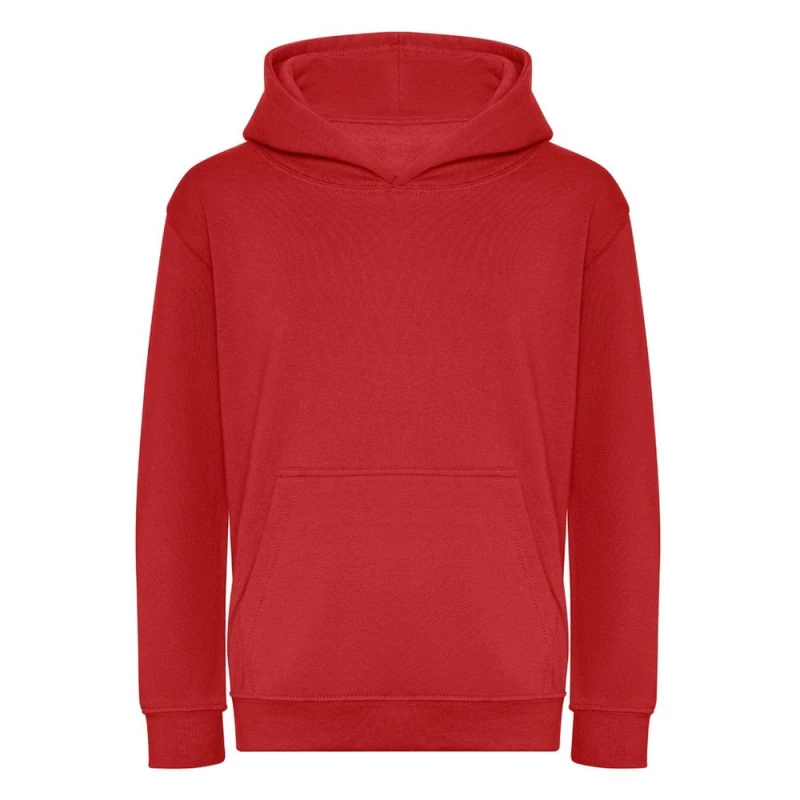 Image of AWDis Plain Hoodie in Red Size: 12-13 Years Red Unisex 12-13 Years