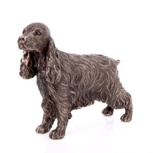 Image of Cocker Spaniel Standing Cold Cast Bronze Sculpture