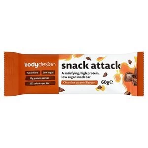 Image of Body Design Snack Attack Chocolate Caramel Protein Bar 50g