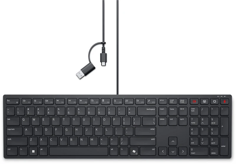 Image of Dell Wired Collaboration Keyboard - KB525C - US International (QWERTY)
