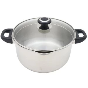 Image of Robert Dyas Stainless-Steel 24cm Lipped Casserole