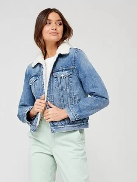 Image of Original Sherpa Trucker Jacket - Blue