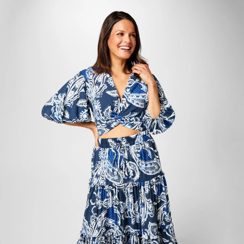 Image of Biba Biba Cropped Blouse - Multi Multi 8