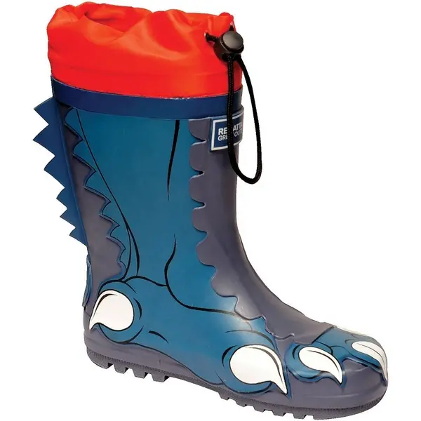 Image of Regatta Boys Mudplay Durable Stabilising Wellington Boots UK Size 6 (EU 39) Prussian/Blue RKF649-ZN1-6
