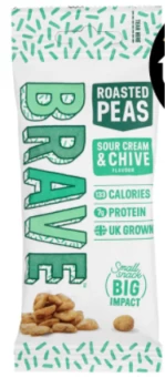 Image of Brave Sour Cream & Chive Roasted Peas - 35g x 12