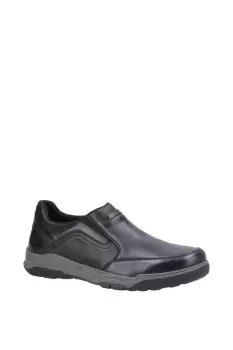 Image of Hush Puppies Fletcher Smooth Leather Slip On Shoes