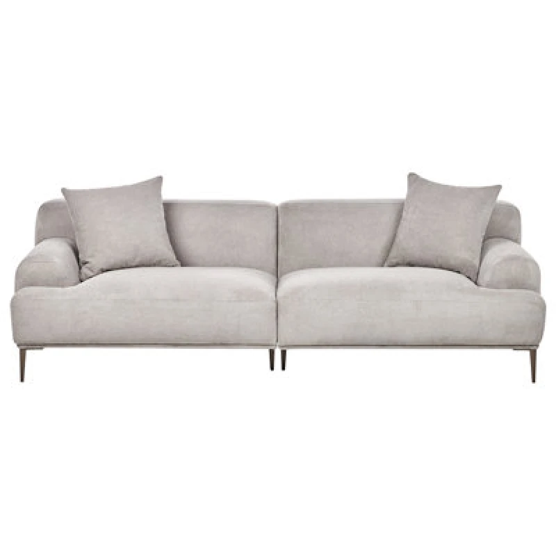 Image of Beliani Sofa 3 Seater Matila Fabric Light Grey