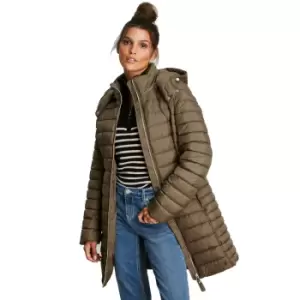 Image of Joules Womens Canterbury Long Funnel Neck Puffer Jacket Coat UK 18- Bust 45', (114cm)