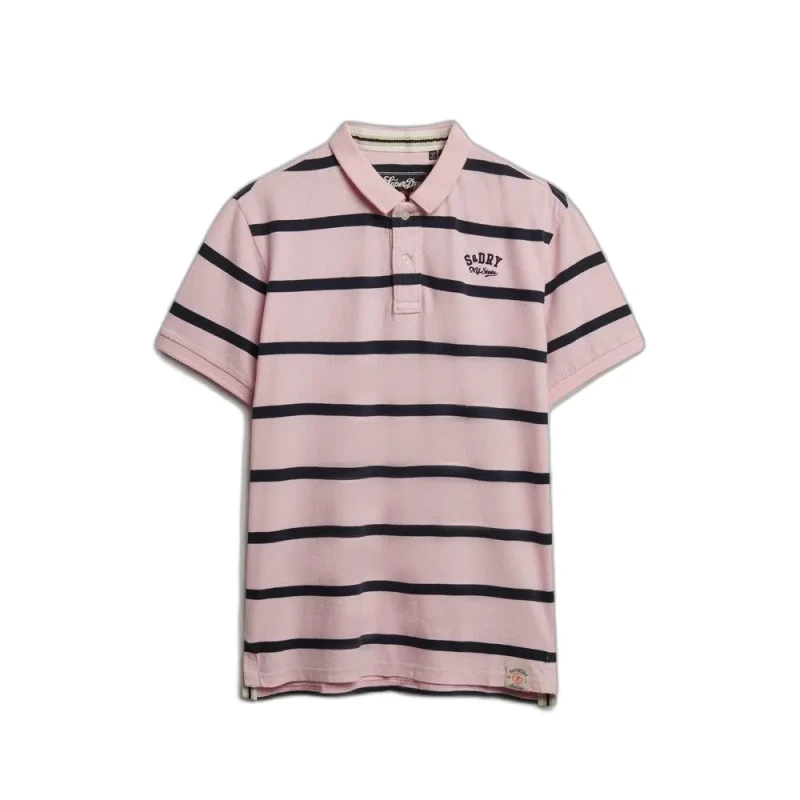 Image of Superdry Striped polo shirt Superdry Vintage Rose Male L