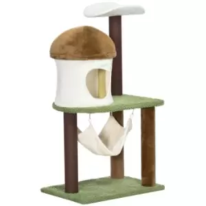 Image of PawHut Cat Tower w/ Cat House Sisal Scratching Post Hammock